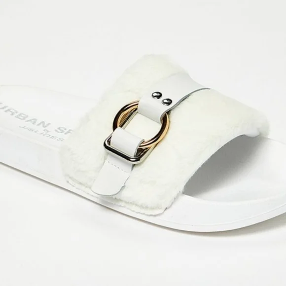 J Slides Shoes Urban Sport By J Slides Slipon Sz Nwt White